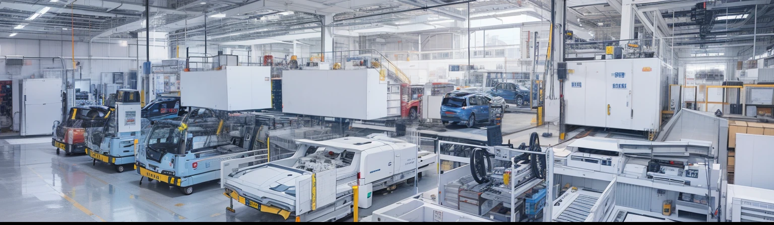造车taller,Car skeleton,Clean factory、taller、Automotive construction、Frame、Modern machinery、Automobile manufacturing