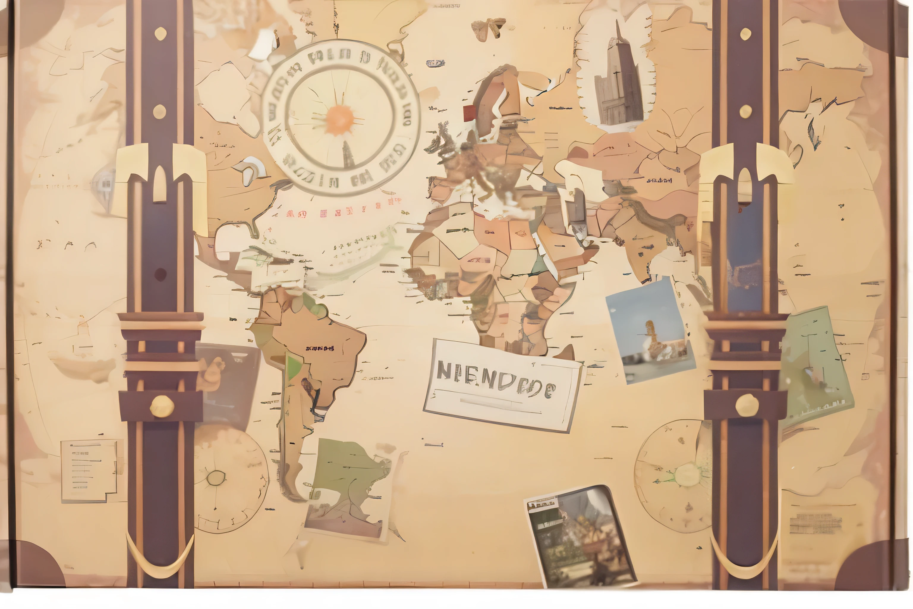 Nostalgic ledger，Vintage newspaper，Old maps