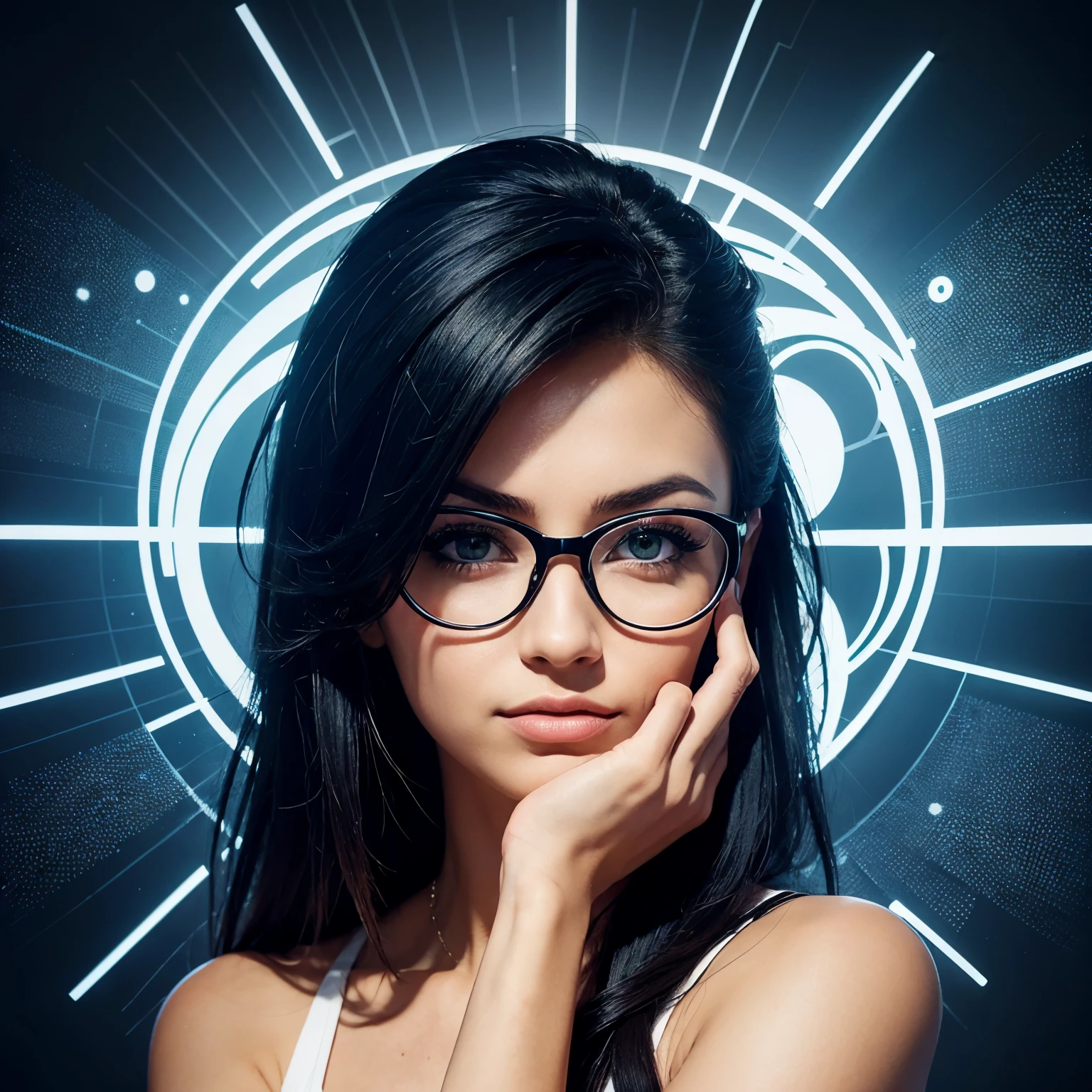 The logo for an optician called “Mirada” could have a dark blue background to convey confidence and seriousness, enquanto o amarelo traria um toque de energia e otimismo. The name “Mirada” could be stylized with a sleek, modern font, perhaps with a subtle eye icon embedded, symbolizing vision and eye care. The combination of contrasting colors and careful choice of typography would help create a striking and memorable visual identity for the optician..