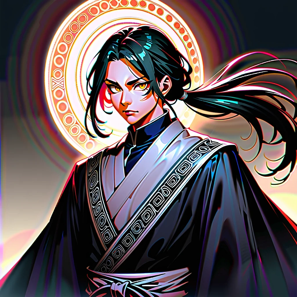 Kokushibo&#39;s influential portraits, Demon Slayer: Kimetsu no Yaiba&#39;s powerful enemy. Presenting him in his signature style, With a single man who exudes menace and elegance. Highlight his uniqueness, Extra eyes to see into the enemy&#39;s soul. His long ponytail hair flows elegantly, Subtle red highlights shimmer in dim light.  
  
Capturing the intricate details of his facial features, His eyebrows are well-defined, and the intense gaze of his many-faced eyes.. Realistically render his skin texture, and his costumes have a superb touch, Every fold and crease is carefully crafted.  
  
Illuminating the scene with rim lighting, A halo is projected around Kunihihiro&#39;s body, emphasize his powerful presence. The background should be as detailed as the foreground, Describe vivid scenes that complement the theme.  
  
Push quality to the extreme, Make sure every hair, every shadow, Every highlight is presented with extreme detail and clarity. Let this piece be proof of your artistic prowess, A masterpiece that attracts the attention of the audience.