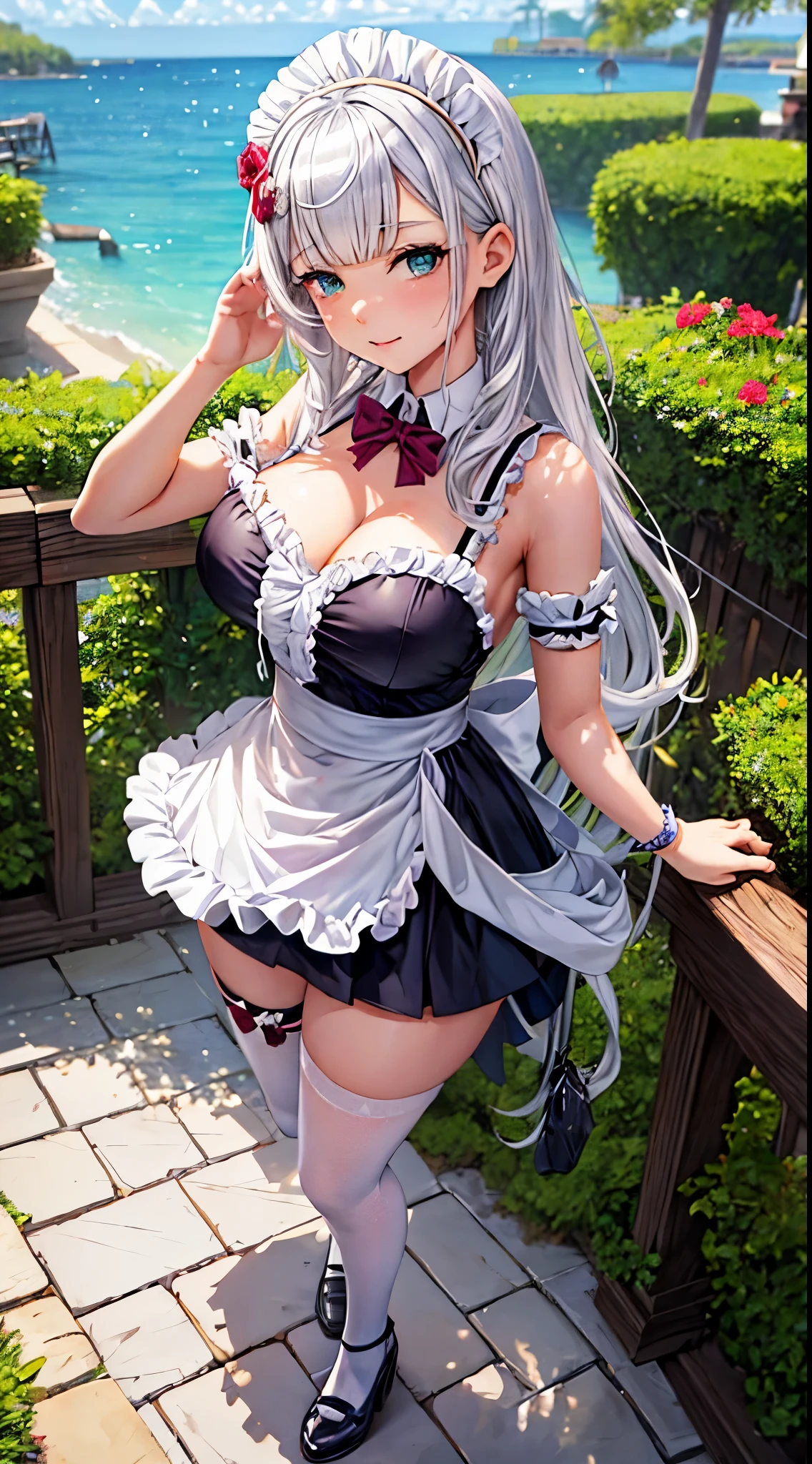 Noelle (Geshin impact), maid, perfec girl, 1girl, perfecto body, full body, Masterpiece, wallpaperHD, 