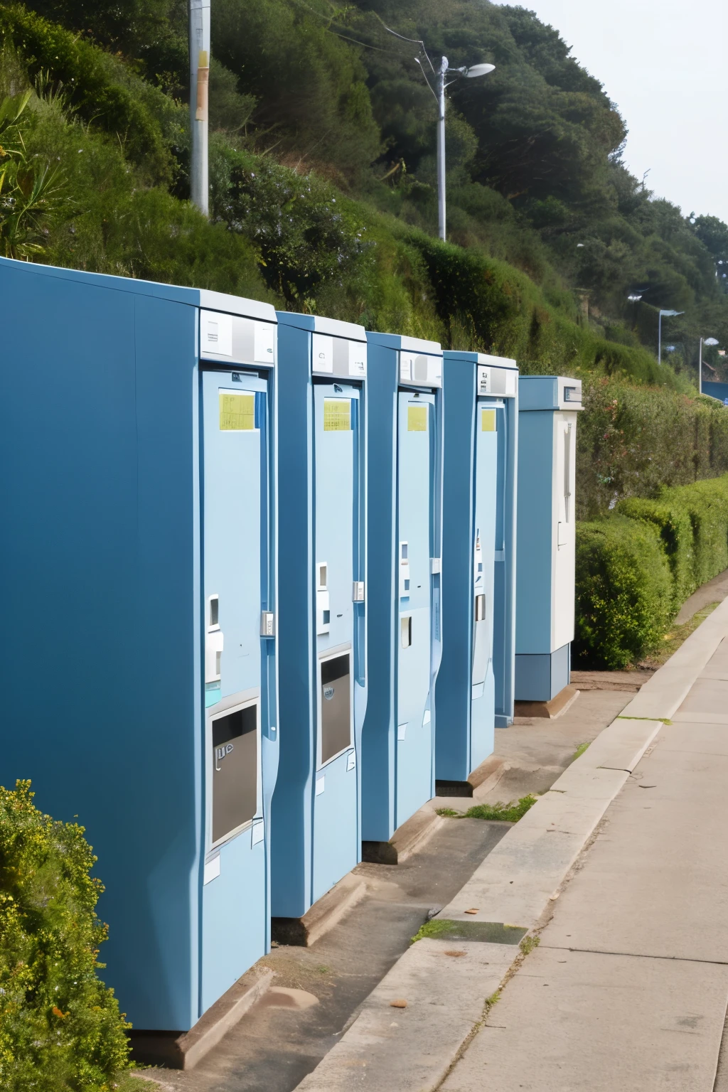 Public toilets installed on the coast