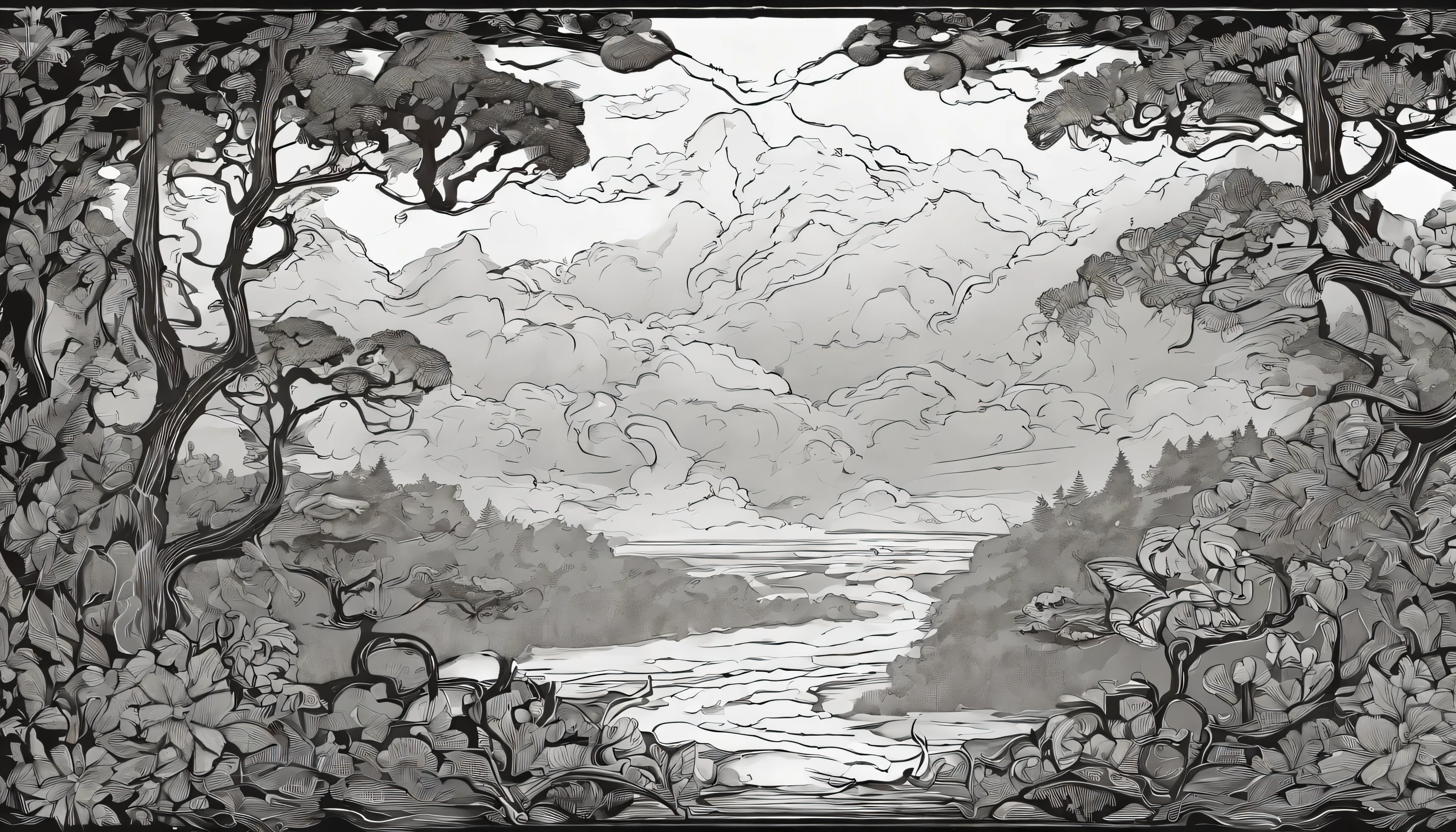 Design an image depicting an intense night storm scene over an ancient rainforest. The sky above is a canvas of chaotic beauty, with lightning bolts illuminating the dense canopy below. Each flash reveals the rich, wet leaves of towering trees and the intricate ecosystem that thrives under their shelter. The storm's fury is juxtaposed with the enduring calm of the forest, highlighting the timeless dance between nature's tempests and the tranquility of the ancient woodlands. Include the occasional glimpse of a waterfall or river, its waters surging in response to the downpour, adding to the scene's dynamic beauty.