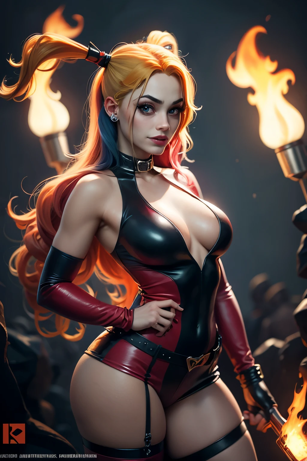 Harley Quinn, , big hair, fogo, people
