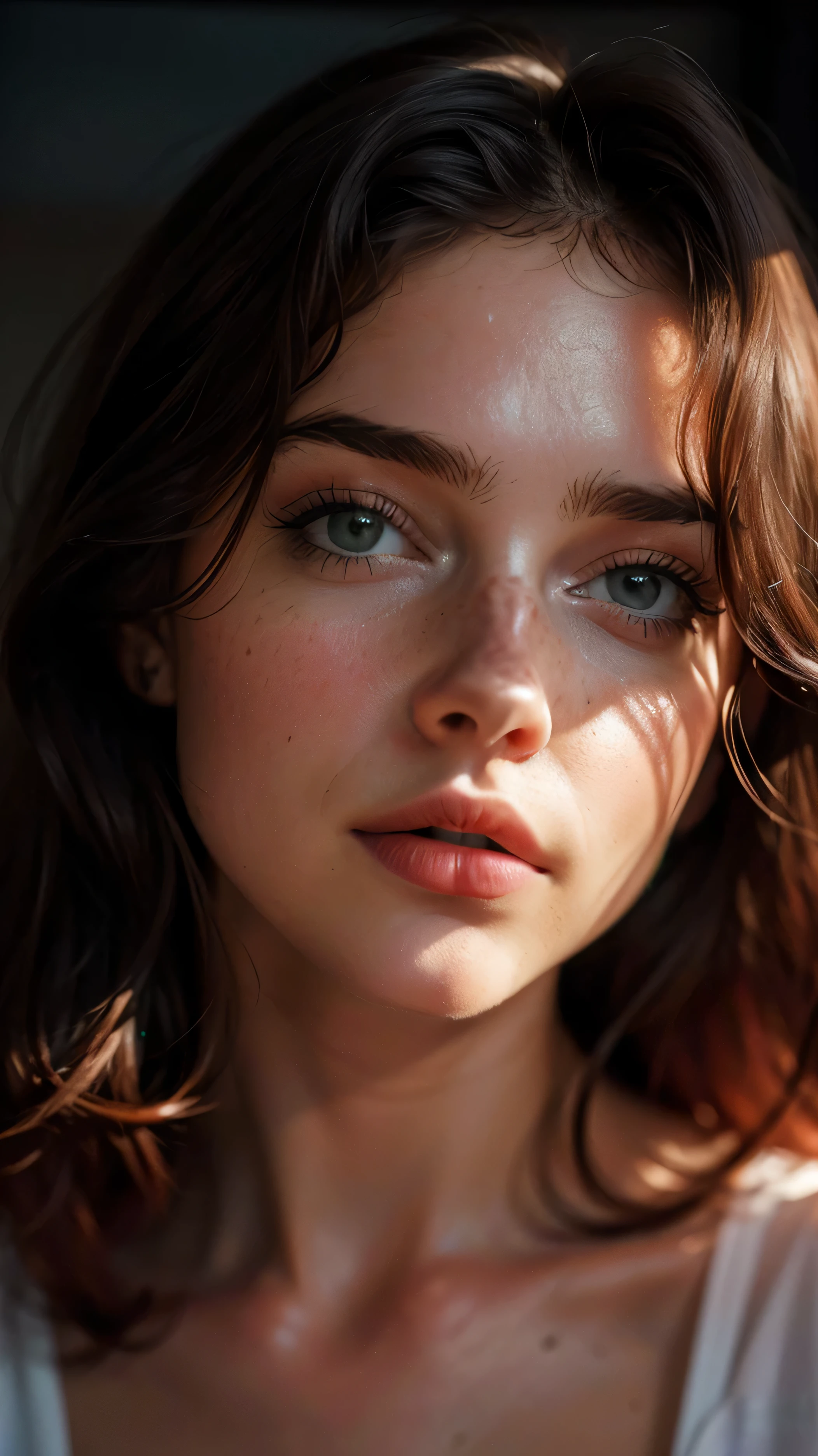 (((ultra realistic))) Photo, masterpiece, top quality, (pale skin), (Ultra detailed face and eyes:1.1), 1 girl, Adult, deep neckline, (Eye makeup, mascara) , ((large detailed lips)), ((pink wavy hair)), ((Chyolka)) , ((Natural breasts)). ((Posing)), photoshoot, studio ((contour light)), (The play of light and shadows), depth of field, bokeh, (special attention to skin detail: 1.2), (Light atmosphere of the frame, Pastel colors, Colours black), ((portrait, close to the camera)) , ultra detialed,