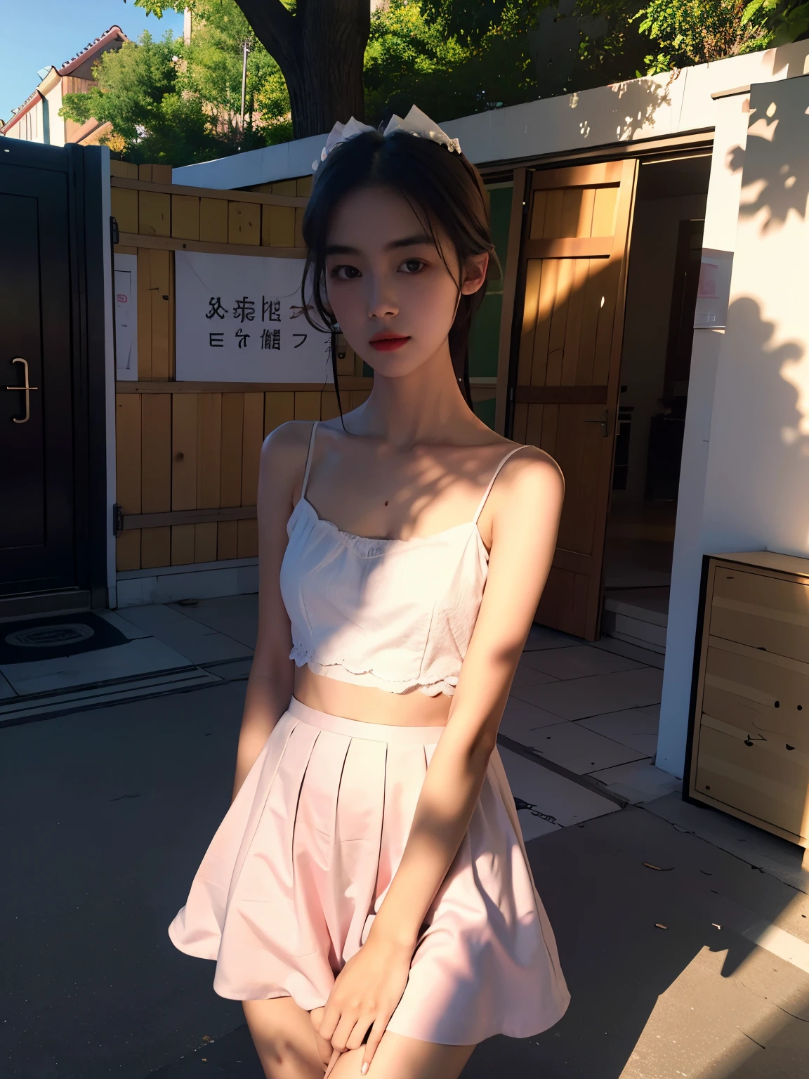 best quality, Excellent details, ultra high resolution, (Fidelity: 1.4), best illustrations, Offer details, Highly concentrated 1girl, Has a delicate and beautiful face, Delicate collarbone, High quality fishtail skirt, shy