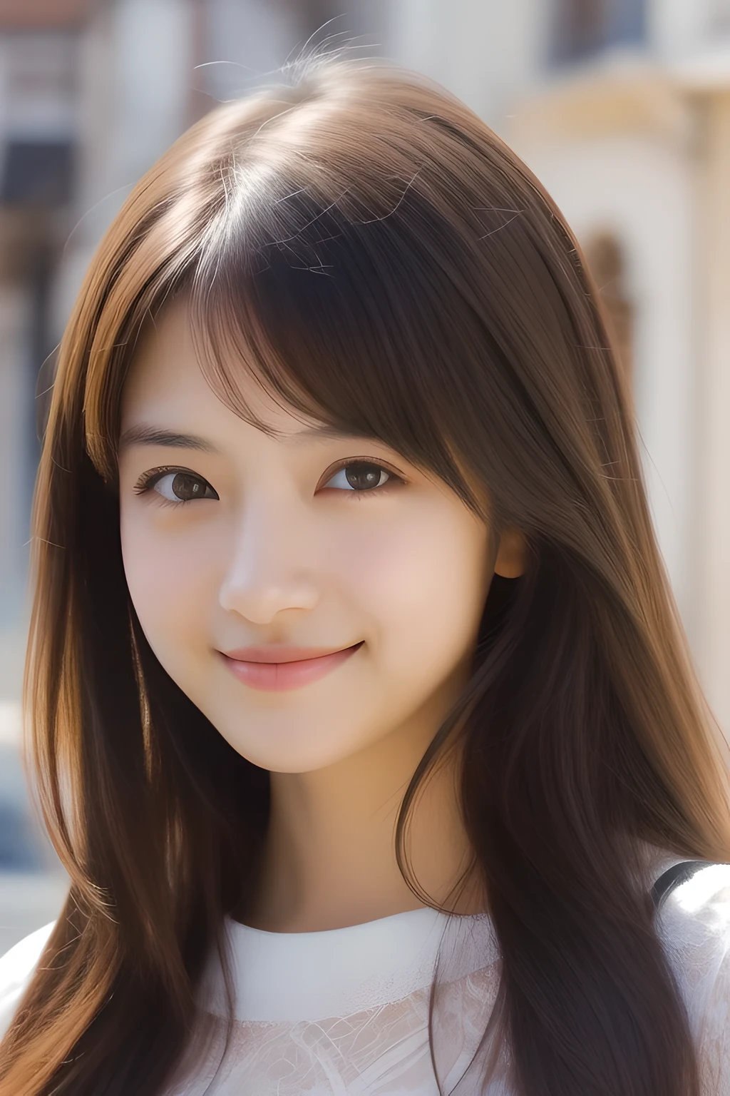 Ulchan-6500-v1.1,(masterpiece, highest quality:1.3), (Ultra-detailed 8K:1.2), (hyperrealistic:1.35),(Raw photo:1.2),highest quality, High resolution, wallpaper, realistic, bright lighting, professional lighting, face light, smooth lighting, break (japanese woman:1.3), 18-year-old, (bewitching smile:1.3), action, gravure, sexy, super beautiful, beautiful skin, beautiful and detailed eyes, detailed face, slim, moderately, clean long hair, brunette hair, dark brown eyes, look at the camera, (full shot:1.3), (european gothic cityscape:1.3),(lace dress, Fabric texture details:1.3),Render with ArtStation, Trending on CGsociety, sharp focus, (dramatic, Realistic Painting Art by Midjourney:1.3)