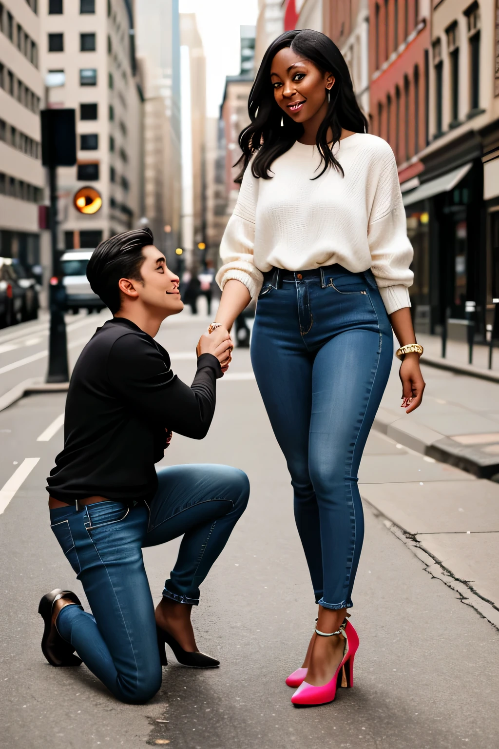 I fell in love at first sight with Naomi wearing tight jeans and high heels.. three months later, I took the chance and proposed to her., But she turned me down..