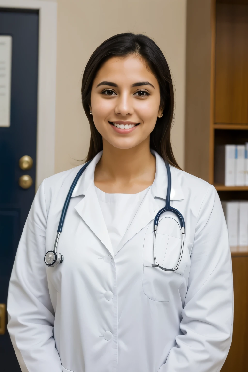 doctor woman in white front photo, brasileira
