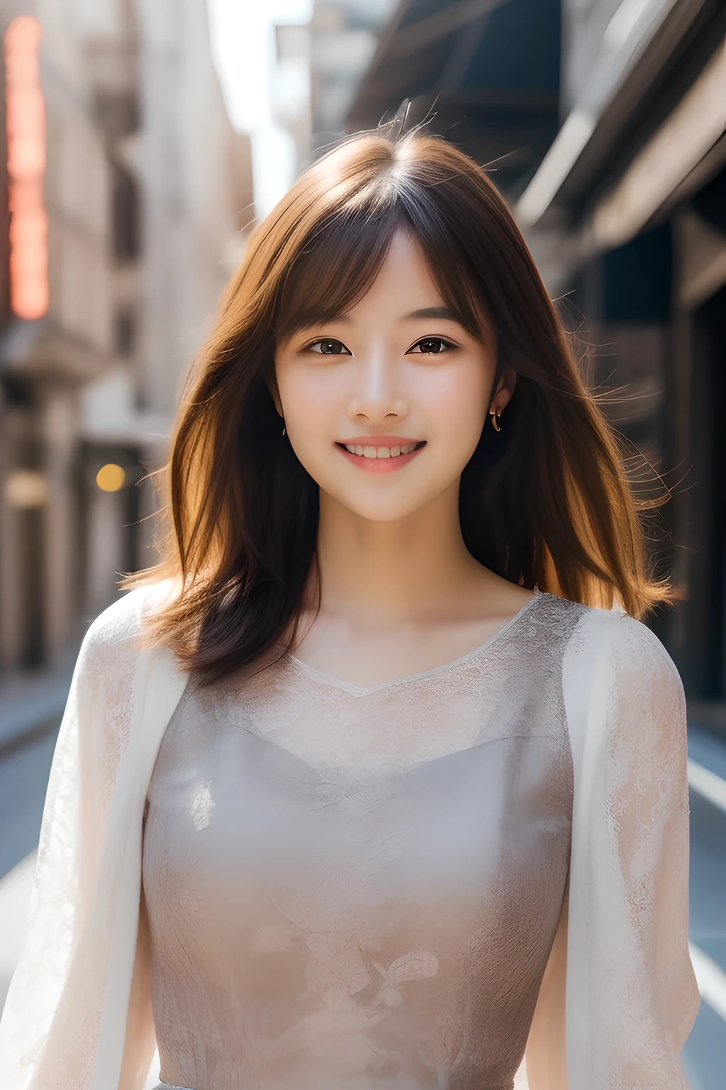 (masterpiece, highest quality:1.3), (Ultra-detailed 8K:1.2), (hyperrealistic:1.35),(Raw photo:1.2),highest quality, High resolution, wallpaper, realistic, bright lighting, professional lighting, face light, smooth lighting, break (Ulchan-6500-v1.1:1.3), (japanese woman:1.3), 18-year-old, (bewitching smile:1.3), action, gravure, sexy, super beautiful, beautiful skin, beautiful and detailed eyes, detailed face, slim, moderately, clean long hair, brunette hair, dark brown eyes, look at the camera, (full shot:1.3), (european gothic cityscape:1.3),(lace dress, Fabric texture details:1.3),Render with ArtStation, Trending on CGsociety, sharp focus, (dramatic, Realistic Painting Art by Midjourney:1.3)
