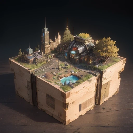 6598年Mars realistic model, (Bifurcation, original photo, best quality, masterpiece:1.4),Steampunk Cyberpunk 6820 City,(CyberpunkMars light:1.3), Mars (related to land),(in a small nature box:1.3),Isometric, small nature, landscape on foundation,landscape,