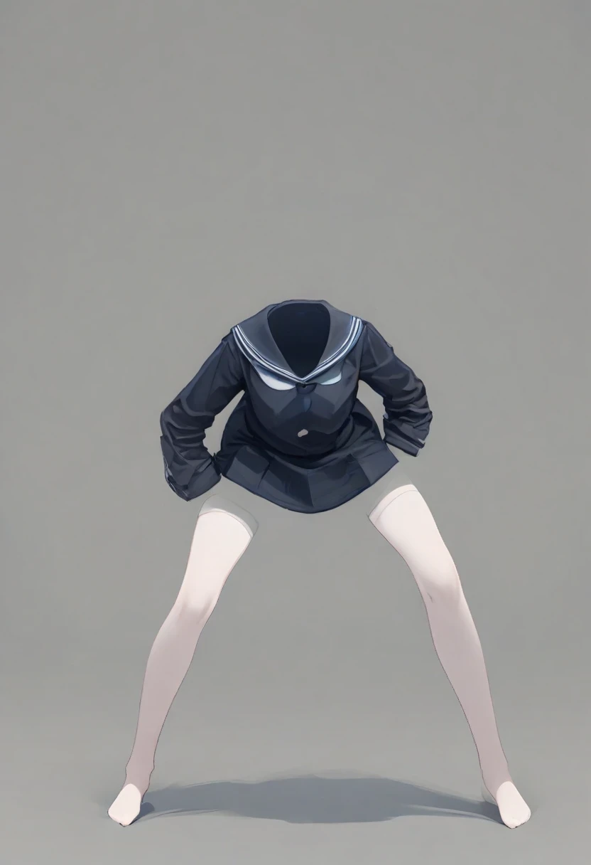 nobody, 1 girl, alone,Headless, no legs, no weapons, No weapons, Simple background, outdoor,
