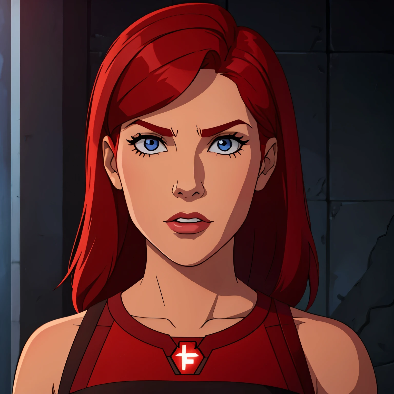 Pretty Red head femshep portrait 