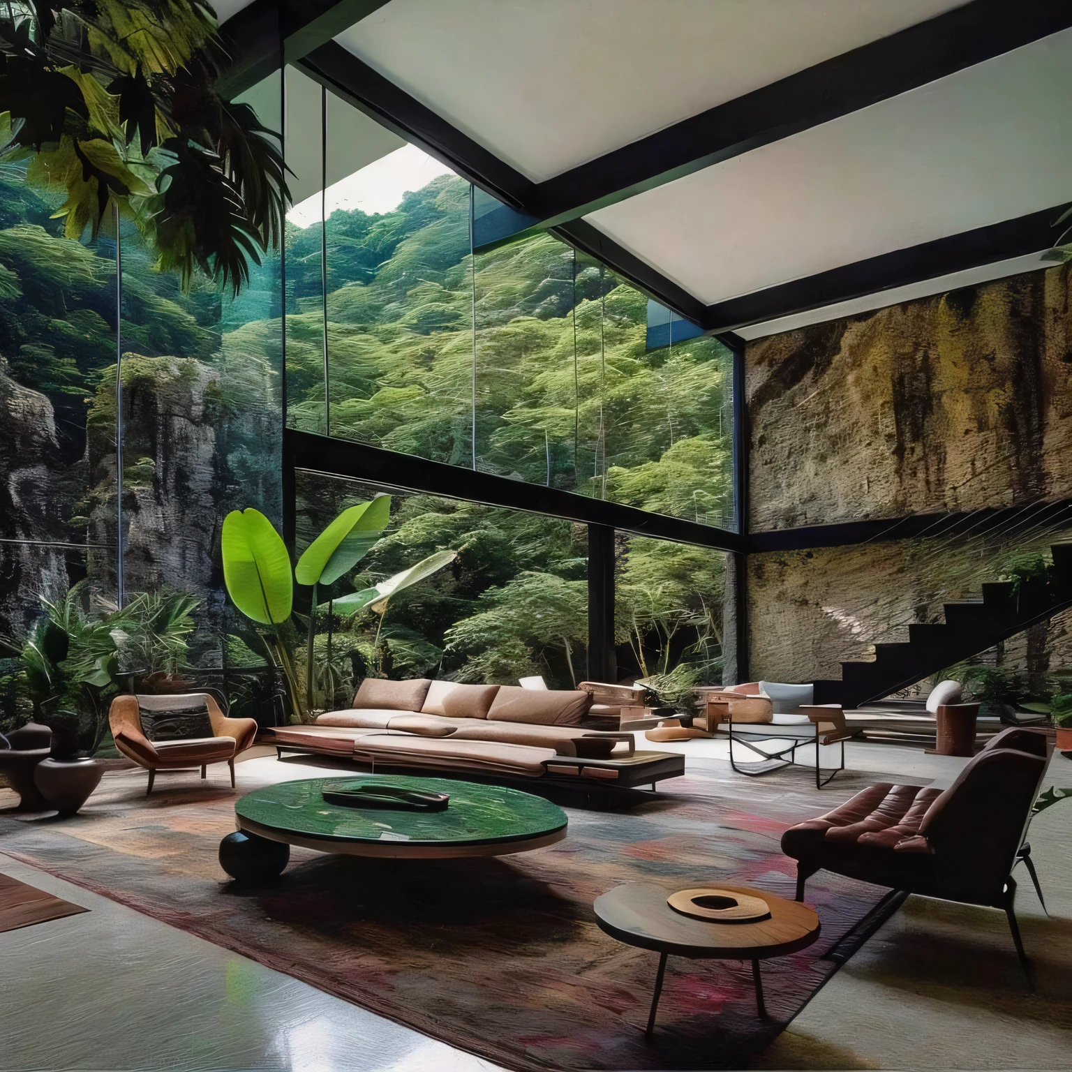 living room concept, natural style,