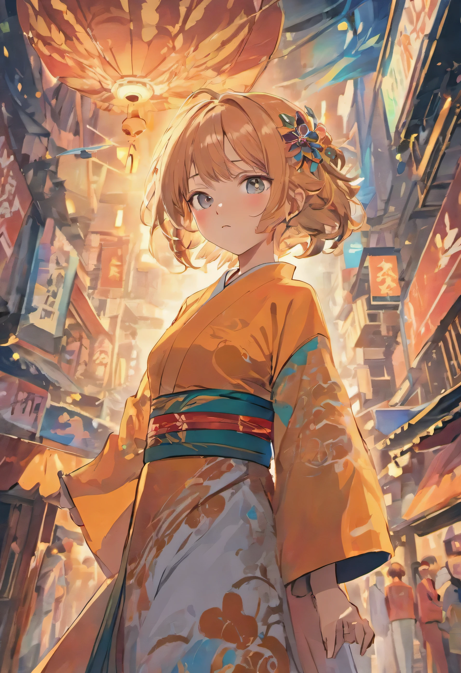 2d character、woman、How to survive in style、kimono
