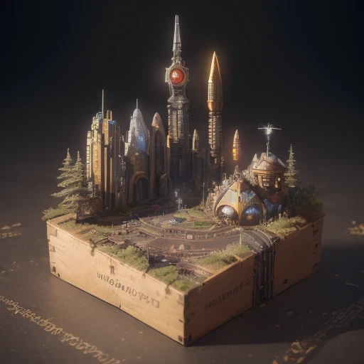 6598年Mars realistic model, (Bifurcation, original photo, best quality, masterpiece:1.4),Steampunk Cyberpunk 6820 City,(CyberpunkMars light:1.3), Mars (related to land),(in a small nature box:1.3),Isometric, small nature, landscape on foundation,landscape,