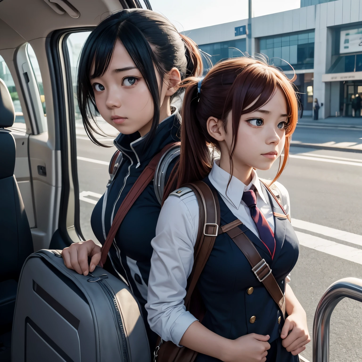 Girl traveling to the world of Boku no Hero Academia with great emotion