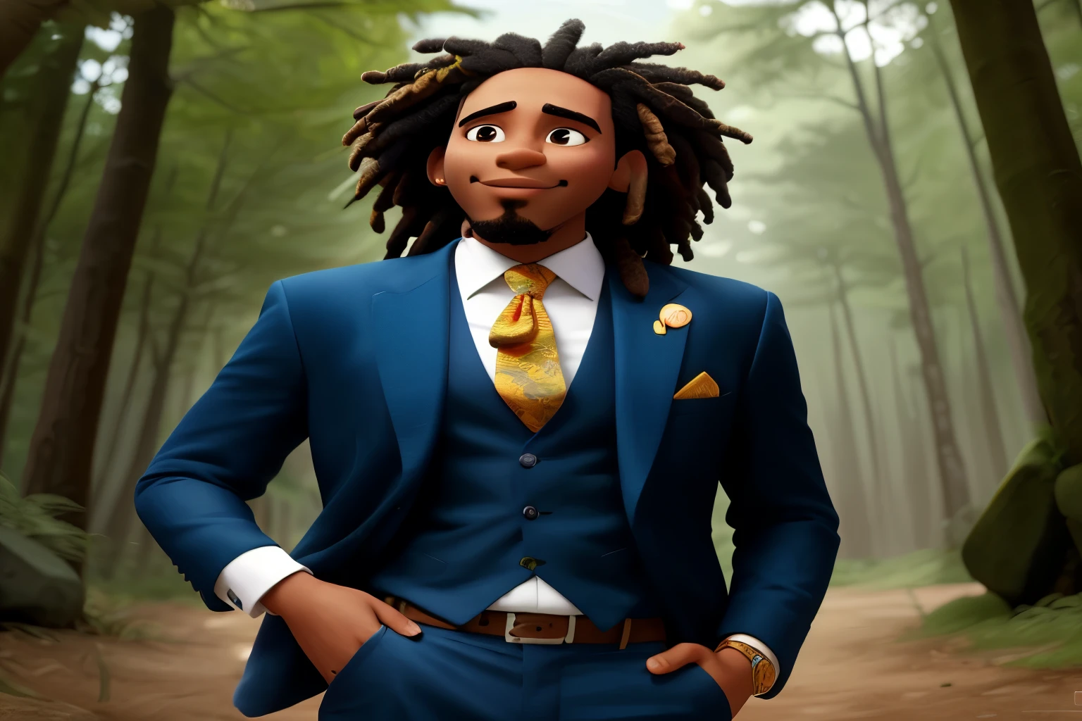 personagem de desenho animado rastaman, Estilo Disney Pixar