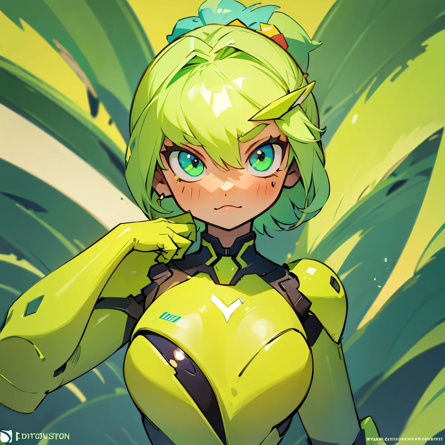Cute vibrant green carapace logo