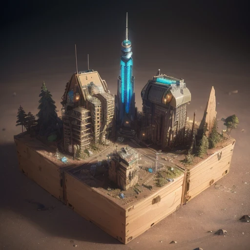 6598年Mars realistic model, (Bifurcation, original photo, best quality, masterpiece:1.4),Steampunk Cyberpunk 6820 City,(CyberpunkMars light:1.3), Mars (related to land),(in a small nature box:1.3),Isometric, small nature, landscape on foundation,landscape,