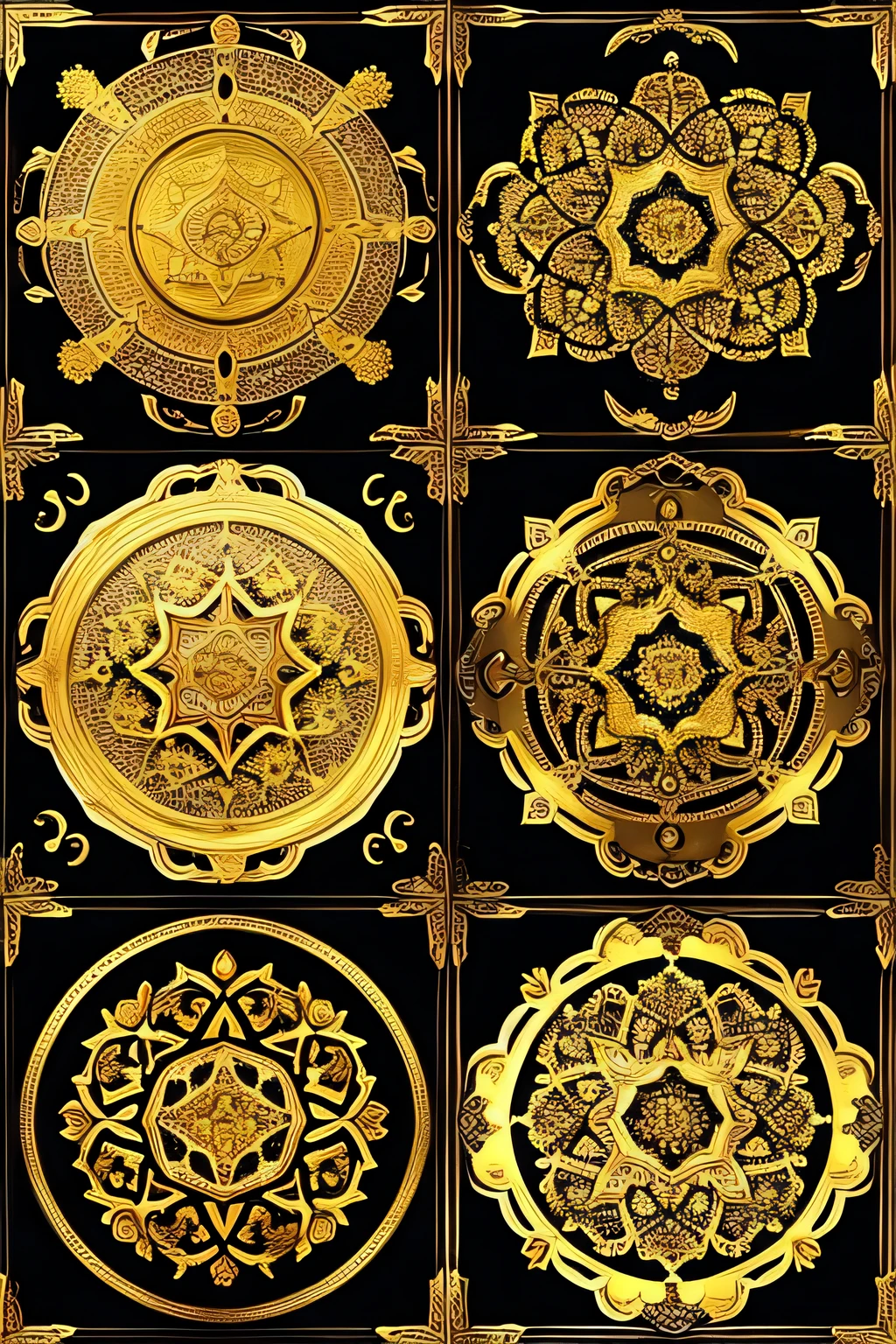 gold frame, black filling, Sparkle effect, Ancient pictures, Thai pattern designs, Beautifully decorated Thai courtyard. Conveying the history of Buddhism, The gold-inlaid designs beautifully describe the fascinating story of the Lord Buddha.. From the decision to renounce worldly life to enlightenment. Conveying valuable teachings to mankind