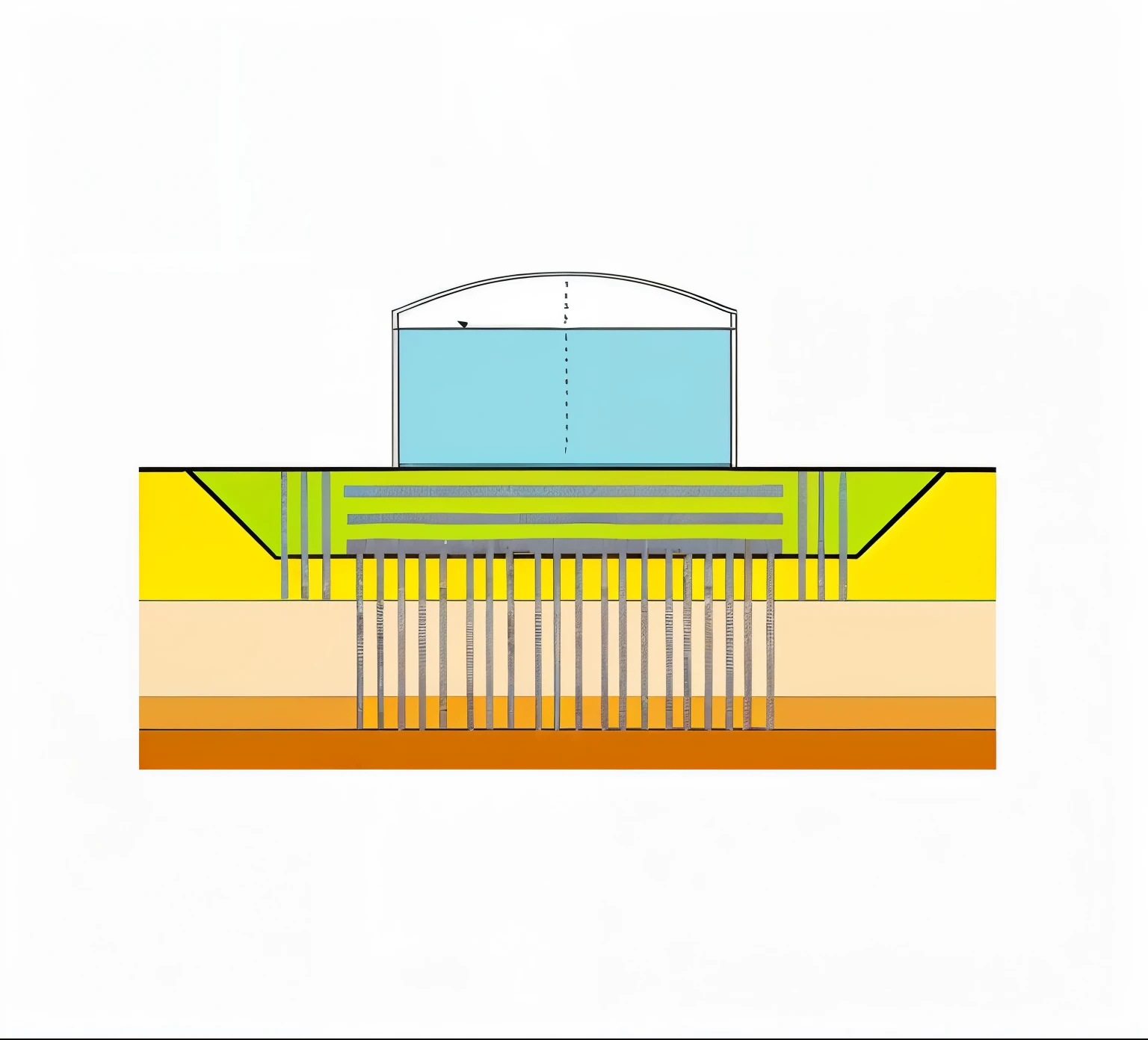 Make the blue liquid inside the ground and structures more realistic.