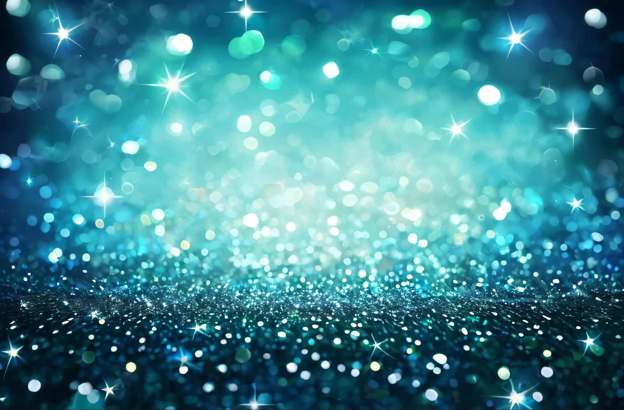 a blue and green Glitter background with stars, Glitter background, sparkling的星星散落各处, sparkling and glitter, sparkling, 夜光sparkling的水晶, shiny glitter crystals, shiny background, sparkling sky, sparkling all around, light sparkling, glowing sparkling的 dust in the air, sparkling, 有很多sparkling的光, green sparkling, cyan lights, sparkling的