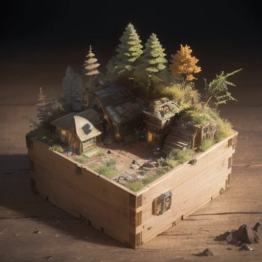 6598年Mars realistic model, (Bifurcation, original photo, best quality, masterpiece:1.4),Steampunk Cyberpunk 6820 City,(CyberpunkMars light:1.3), Mars (related to land),(in a small nature box:1.3),Isometric, small nature, landscape on foundation,landscape,