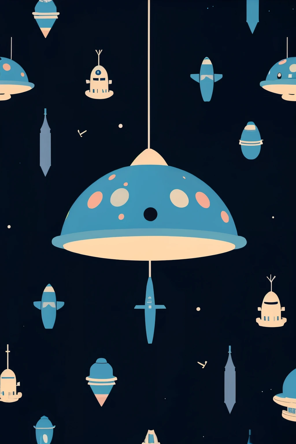 Ufo-themed cute patterns