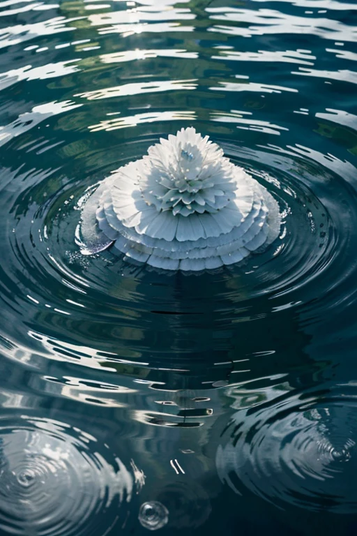 best quality,highres:1.2,ultra-detailed,realistic,sharp focus,photography,reflection,water,serene,peaceful,calm,blue tones,natural lighting,ripples,rays of sunlight,contemplative mood,null