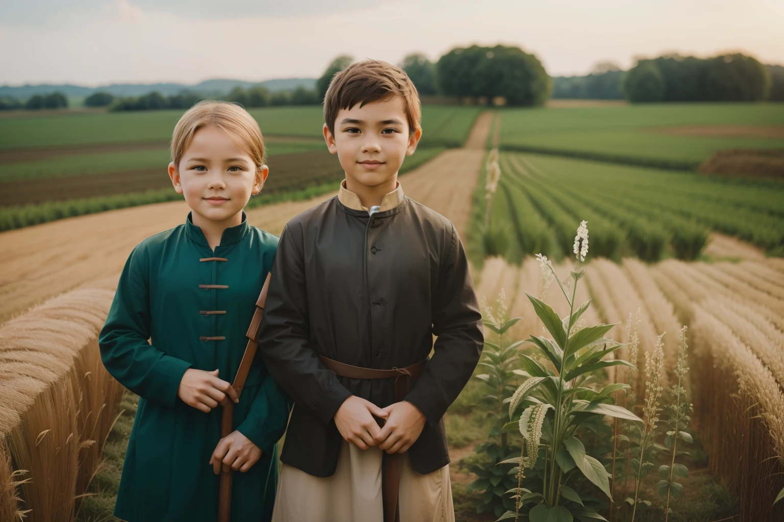 field, plants, country