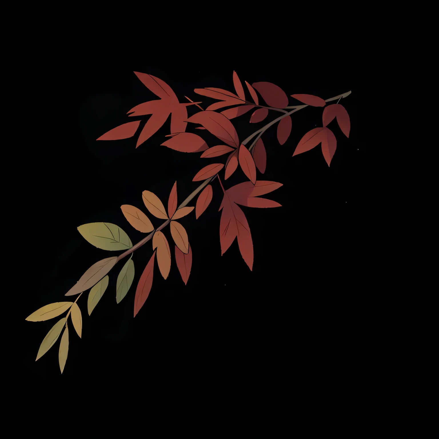 Two dimensions，Leaves，2d，less details，Simple