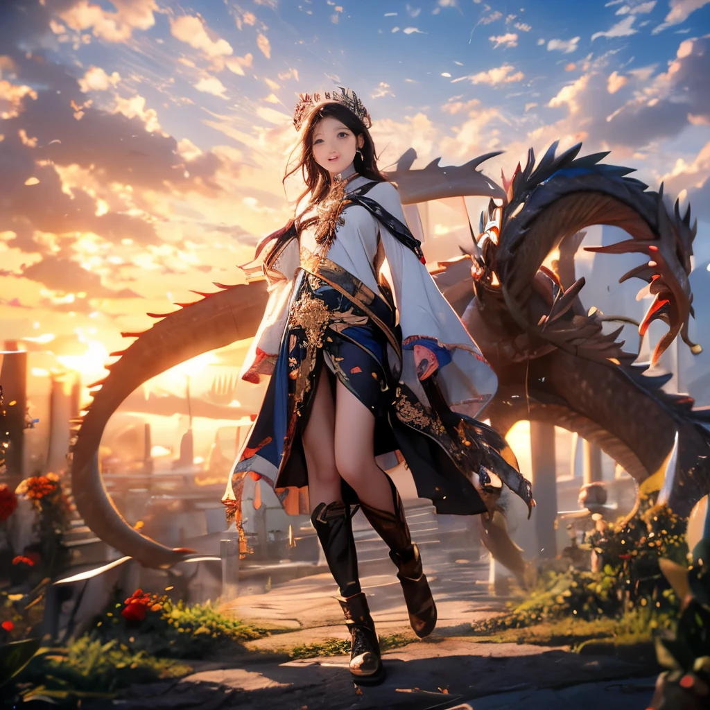 Dragon and Beautiful Girl、run through the sky、