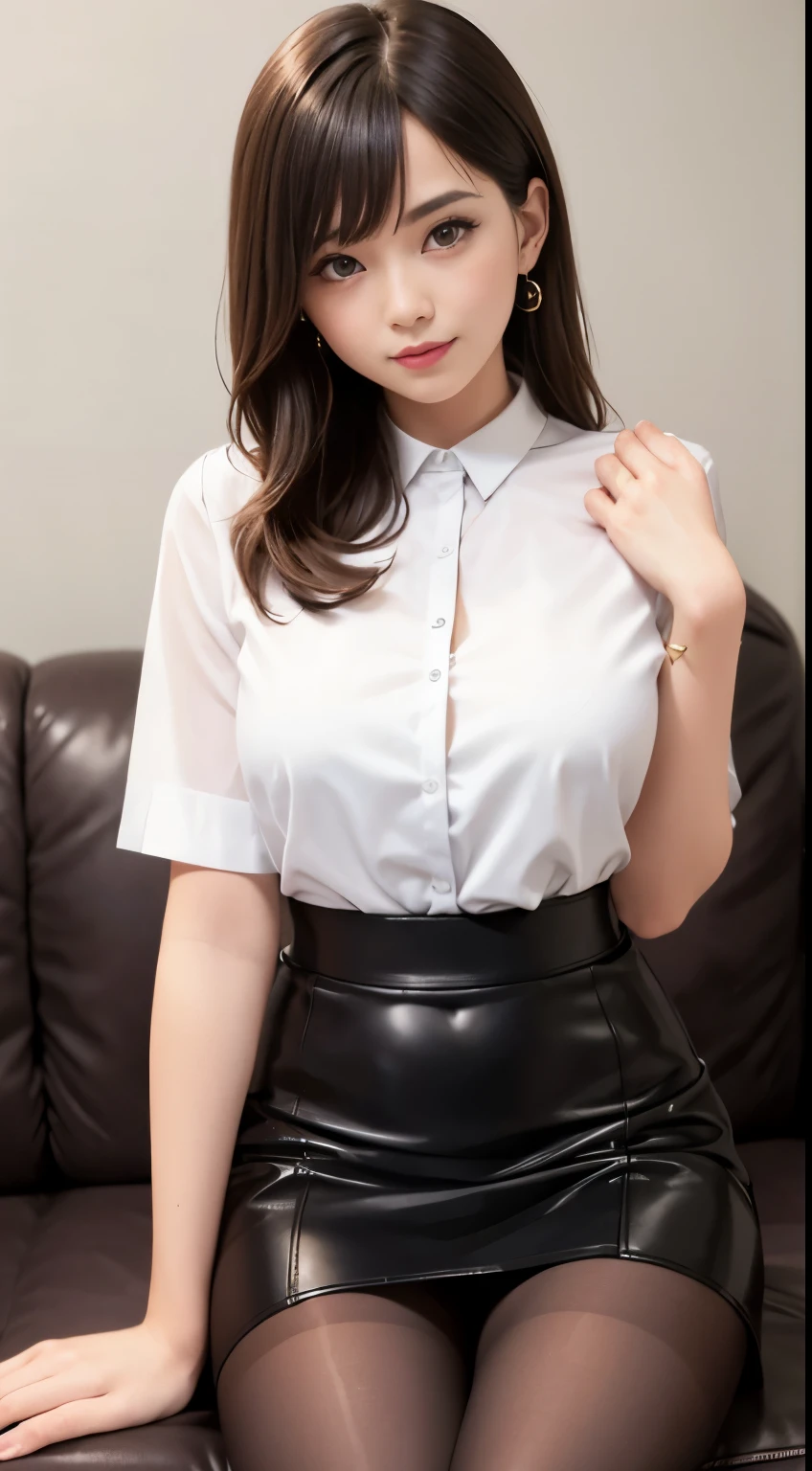open legs girl sit in front of you pantyhose doggy style leather skirt marked nipples