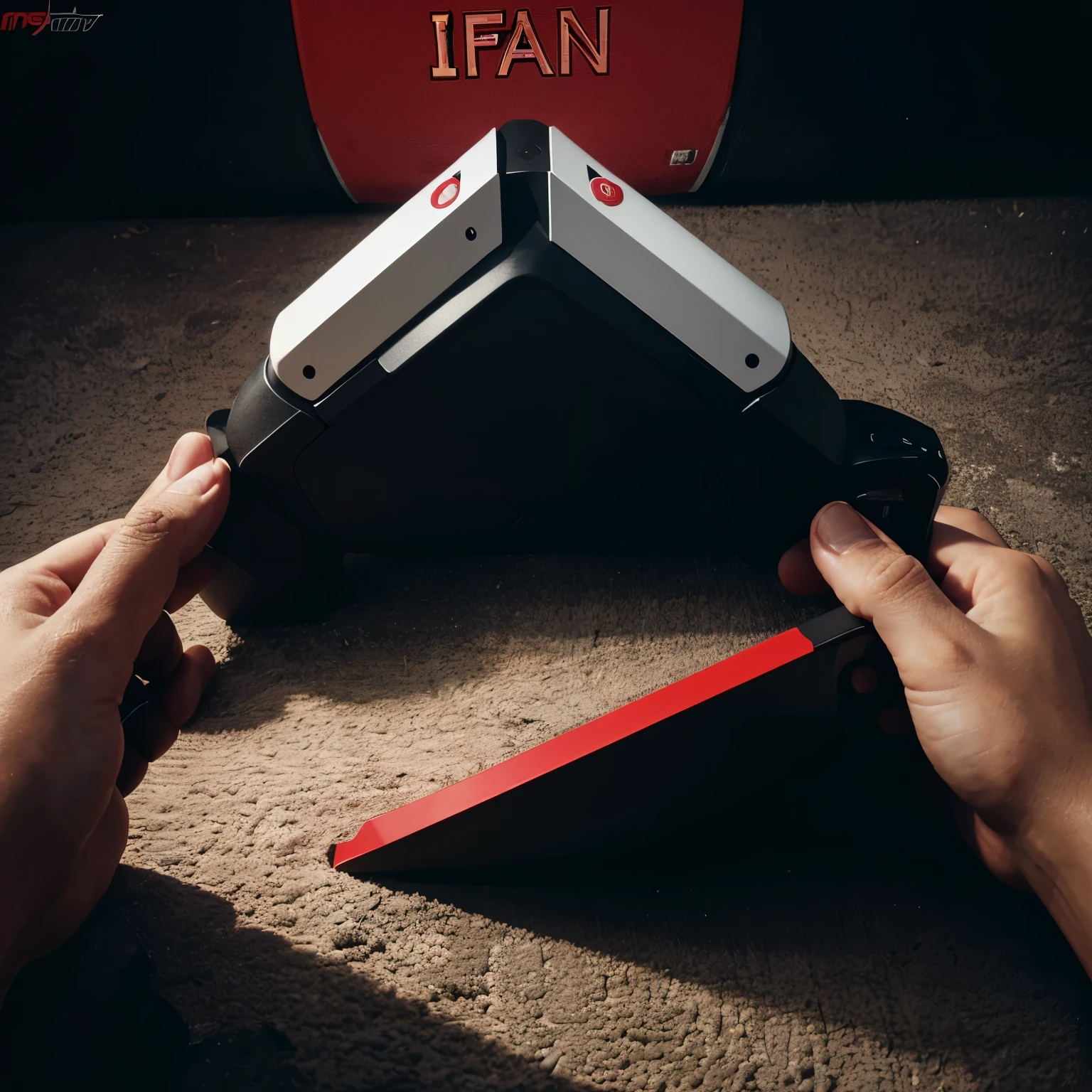 A gaming wallpaper written "IRFAN" on bold letters in the middle of it
