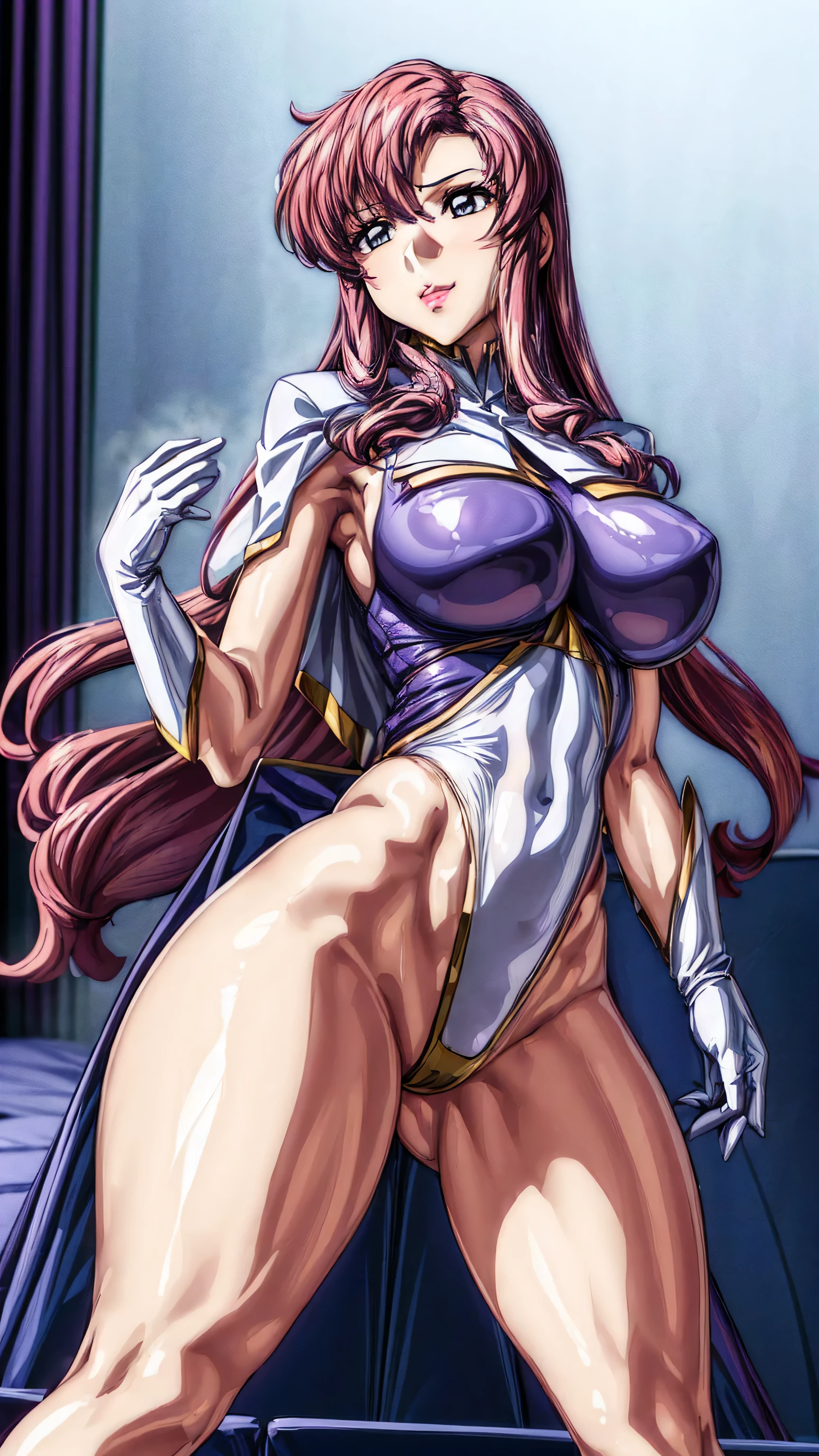 (masterpiece)、(Highestの画質)、(Super detailed)、(very detailed)、4k、(8K)、Highestの画質、(beautiful)、
((my costume 1.5)), ((star hair飾り, hair飾り, 長いhair, gloves, レオタード 紫colorのレオタード, white leotard, Leotard that bites in 1.5))、super breasts、thick thighs、dynamic angle、前hair,茶color_hair, length_hair,red eye,lipstick,compensate,
1 girl,27 years old,woman,beautiful指,Beautiful length legs,beautiful体,beautiful鼻,beautifulキャラクターデザイン, perfect eye, perfect face,
looking at the viewer, (innocent_big_eye:1.0),Charm,embarrassing, shy,軽い笑face,
NSFW,official art,Highly detailed CG Unity 8K wallpaper, perfect lighting, (masterpiece:1.0),(Highest_quality:1.0), 超High resolution,4k,Super detailed, photo shoot, 8K, HDR, High resolution, confused:1.2, kodak portrait 400, film grain, blurred background, Bokeh:1.2, Lens flare, (lively_color:1.2),(beautiful_face:1.5),(narrow_waist),(perfect hands, perfect anatomy),