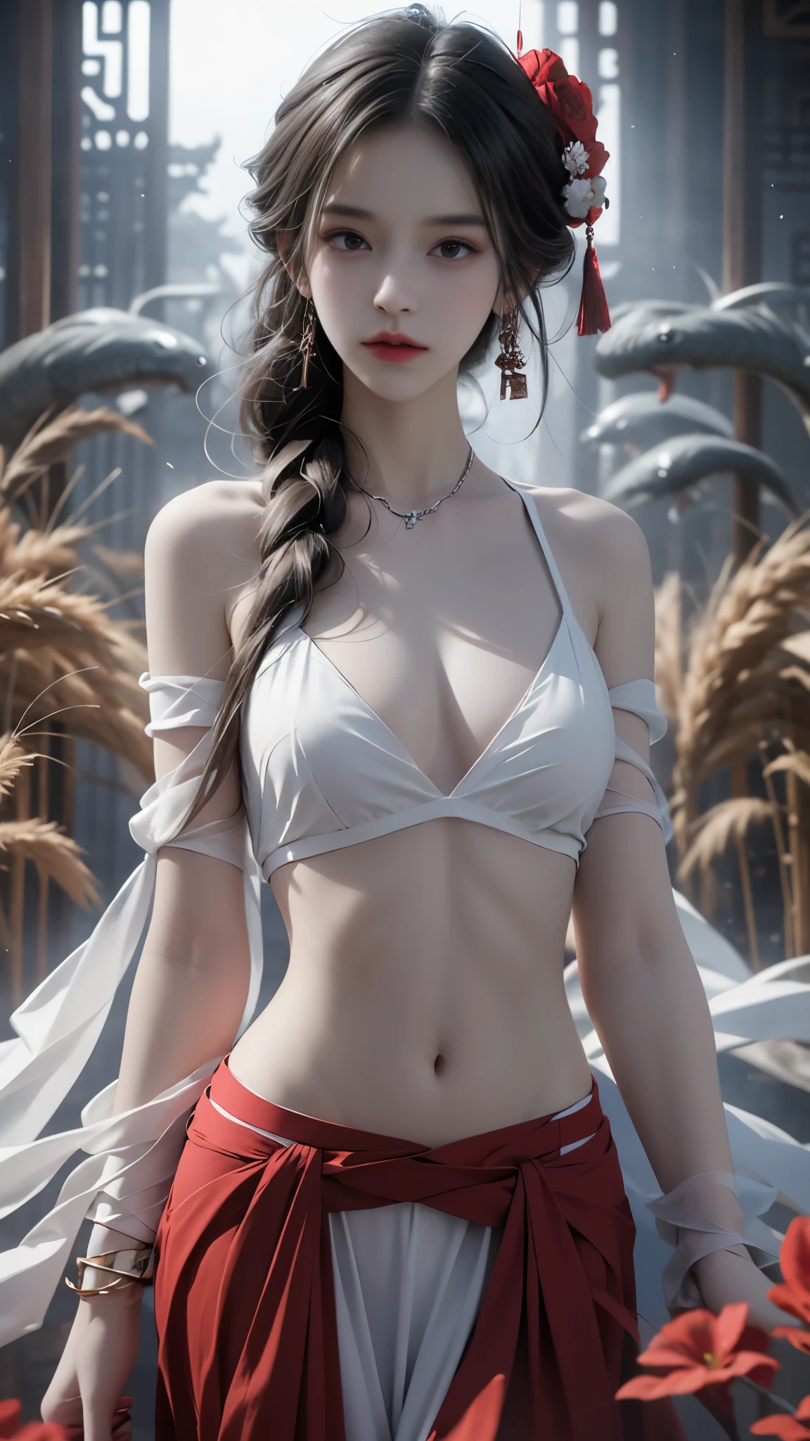 masterpiece,best quality,high质量,high清晰度,high质量的纹理,high质量的阴影,high细节,beautiful details,fine details,Extremely detailed CG,Detailed texture,lifelike的面部表现,lifelike的,rich and colorful,exquisite,sharp focus,(intricate detailake up,PureErosFace_V1:0.5),(细节美exquisite脸,(细节美exquisite眼睛),Perfect比例的脸,highDetails of the skin,Details of the skin,Four fingers and one thumb in optimal proportions,emaciated:1.3),1 girl,,high,(光滑的abdominal muscles:1.55),(abdominal muscles:0.5),pretty,Perfect,high,((bare shoulders)), ((The skirt is short)), (long legs),(straight legs),(thin waist),((White skin)),White skin,((White skin)),(emma watson),Big breasts,((Caucasian)),light blonde hair,Stand with legs apart,looking at the audience,whole body,Portrait of cute blonde girl,((Standing in the wheat field,Look into the distance)),bloom,orange mist,sports,Wisps of hair,lifelike,high品质渲染,amazing art,high品质,film texture,Fujifilm XT3,dream