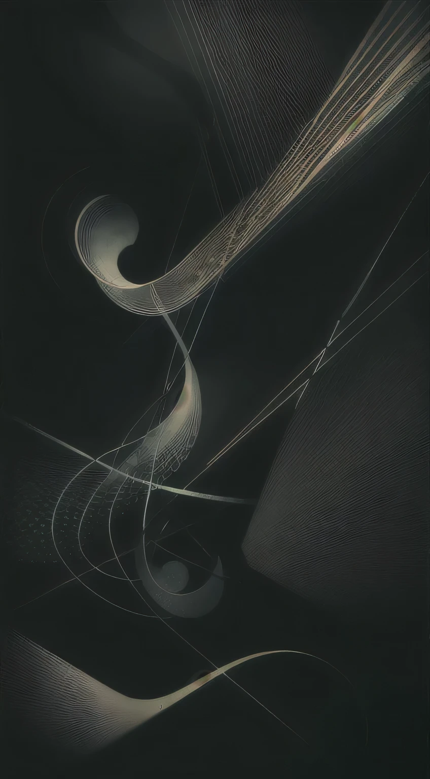 This is the background pattern, mostly black, dark, cruel, metallic line, Bauhaus art, entangled, darkness, mystery, Fear, , smokes.
