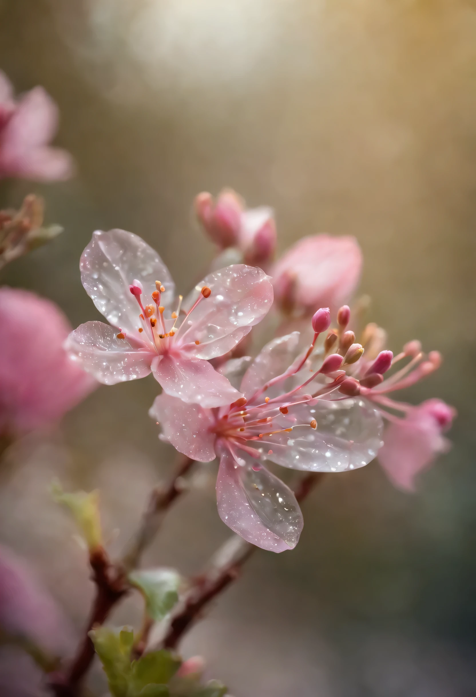 crystal blossom flower,
fantasy, Milky Way, transparent,
sparkling, Sparkling, wonderful, colorful,
magical photo shoot, dramatic lighting, photorealism, Super detailed, 4k, Depth of the bounds written, High resolution