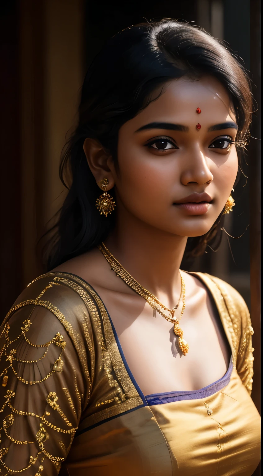 ((krithi Shetty)), young Indian girl, 18-year-old, red top, gentle lighting, intricate facial details, flawless complexion, top-notch 3D rendering, hyper-realistic, shot on Indian road. photorealistic digital art trending on Artstation 8k HD high definition detailed realistic, detailed, skin texture, hyper detailed, realistic skin texture, armature, best quality, ultra high res, (photorealistic:1.4),, high resolution, detailed, raw photo, 400 camera f1.6 lens rich colors hyper realistic lifelike texture dramatic lighting unrealengine trending on artstation cinestill 800