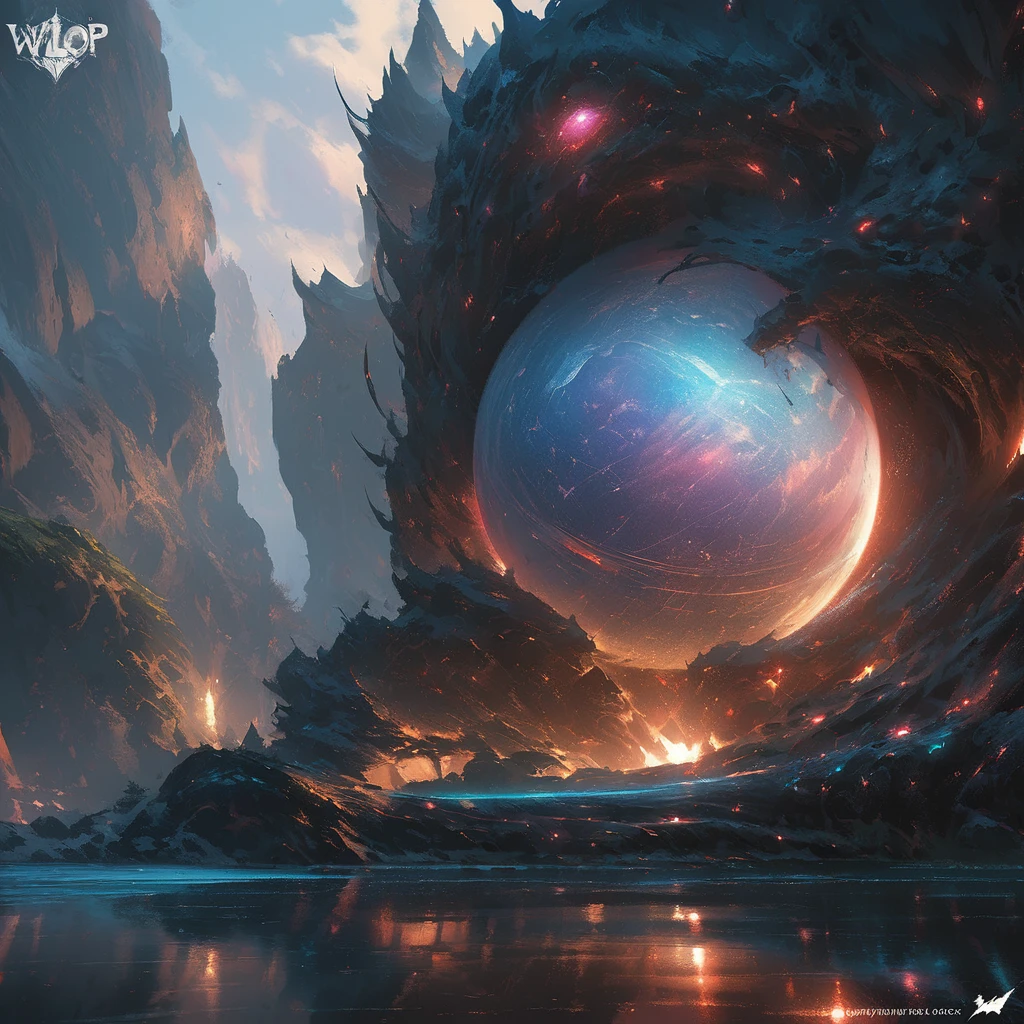 Reflection, aesthetic, extremely detailed, Reflection of the universe, ornate galactic environment, intricate, elegant, highly detailed, centered, digital painting, artstation, concept art, smooth, sharp focus, league of legends concept art, WLOP