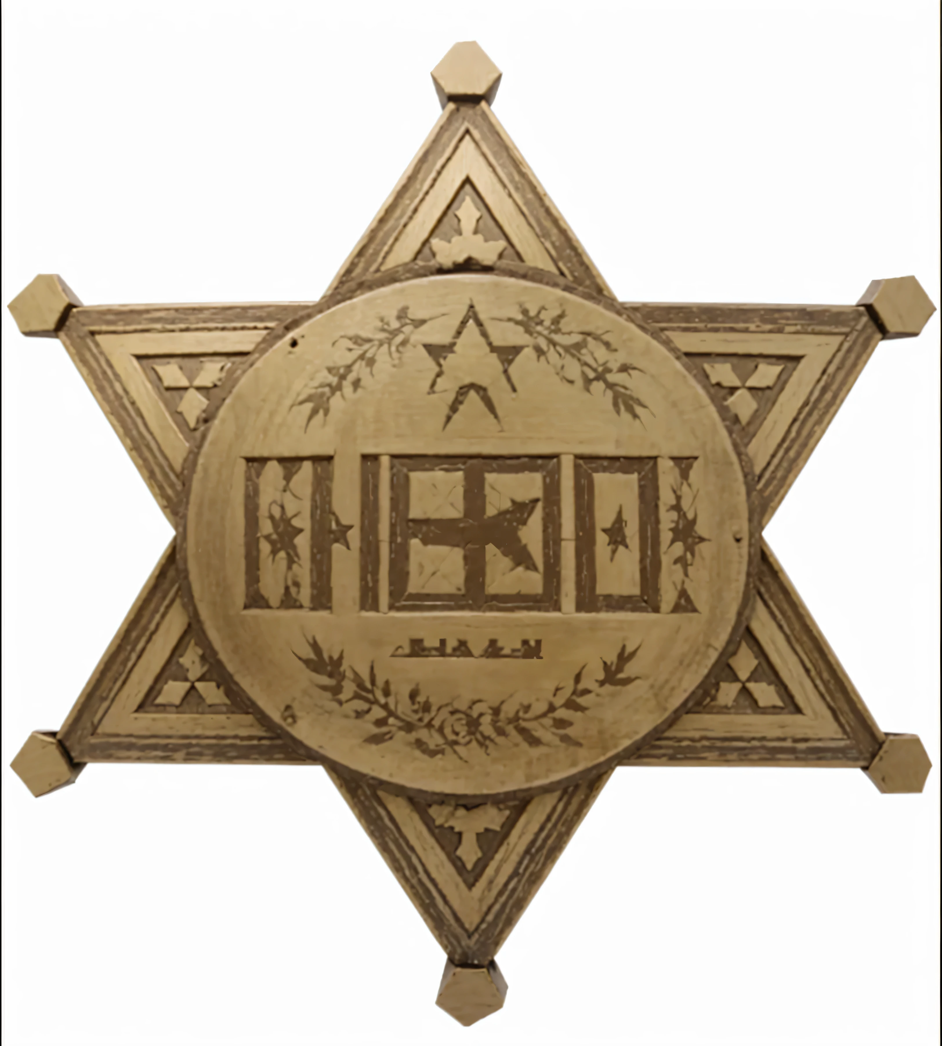 Wild west cowboy hexagonal star high quality