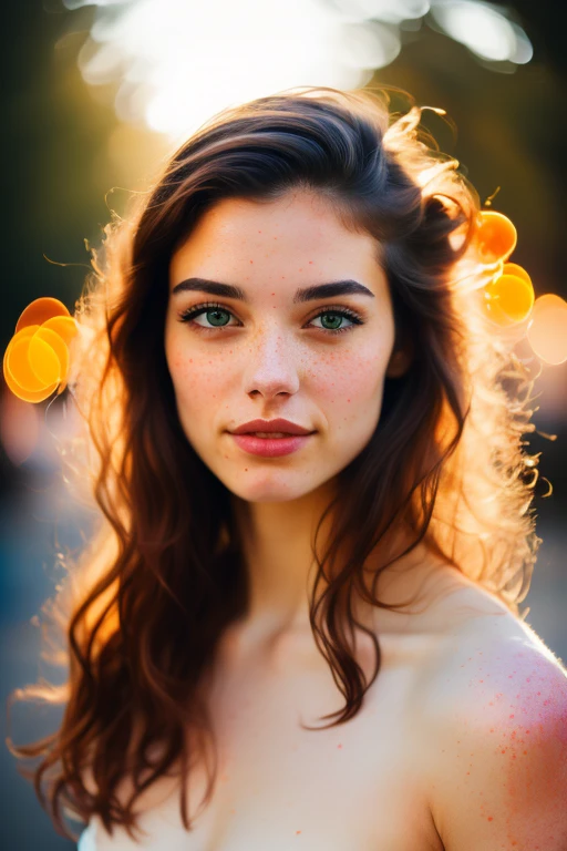 (8k, best quality, masterpiece:1.2),(best quality:1.0), (ultra highres:1.0), watercolor, a beautiful woman, shoulder, hair ribbons, by agnes cecile, half body portrait, extremely luminous bright design, pastel colors, (ink:1.3), autumn lights