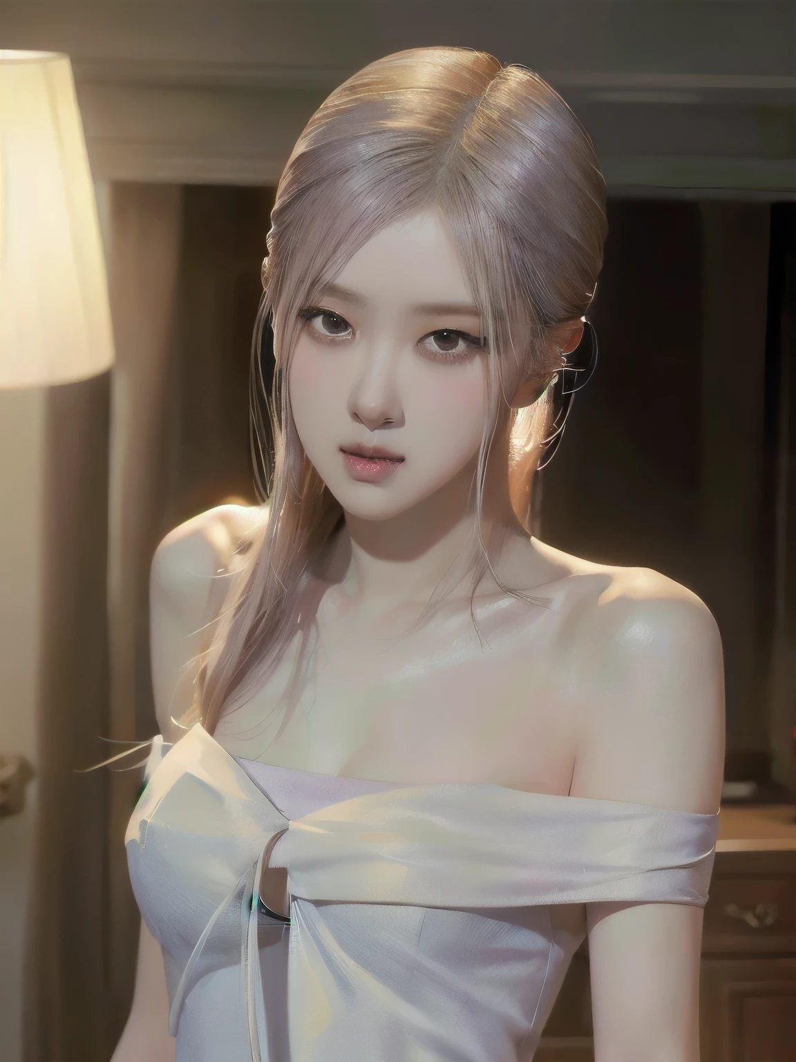 good hand,4k, high-res, masterpiece, best quality, 1girl, (Korean K-pop idol), red clothes, finely detailed skin, sharp focus, (cinematic lighting), collarbone, morning, soft lighting, dynamic angle, [:(detailed face:1.2):0.2], armpit crease, thigh gap, slender, medium breasts, cleavage, half body, (Canan EOS R6, 135mm, 1/1250s, f/2.8, ISO 400:0.9), (incredibly detailed eyes), (8k, Photorealistic, Photo RAW, Best quality: 1.4), (UHD), (Ultra high realism), (Ultra high definition), (Ultra high detail), (Realistic face), Lower milk is visible, Shy, with blush cheeks, Show off, pubic area open, Show off your pubic area,