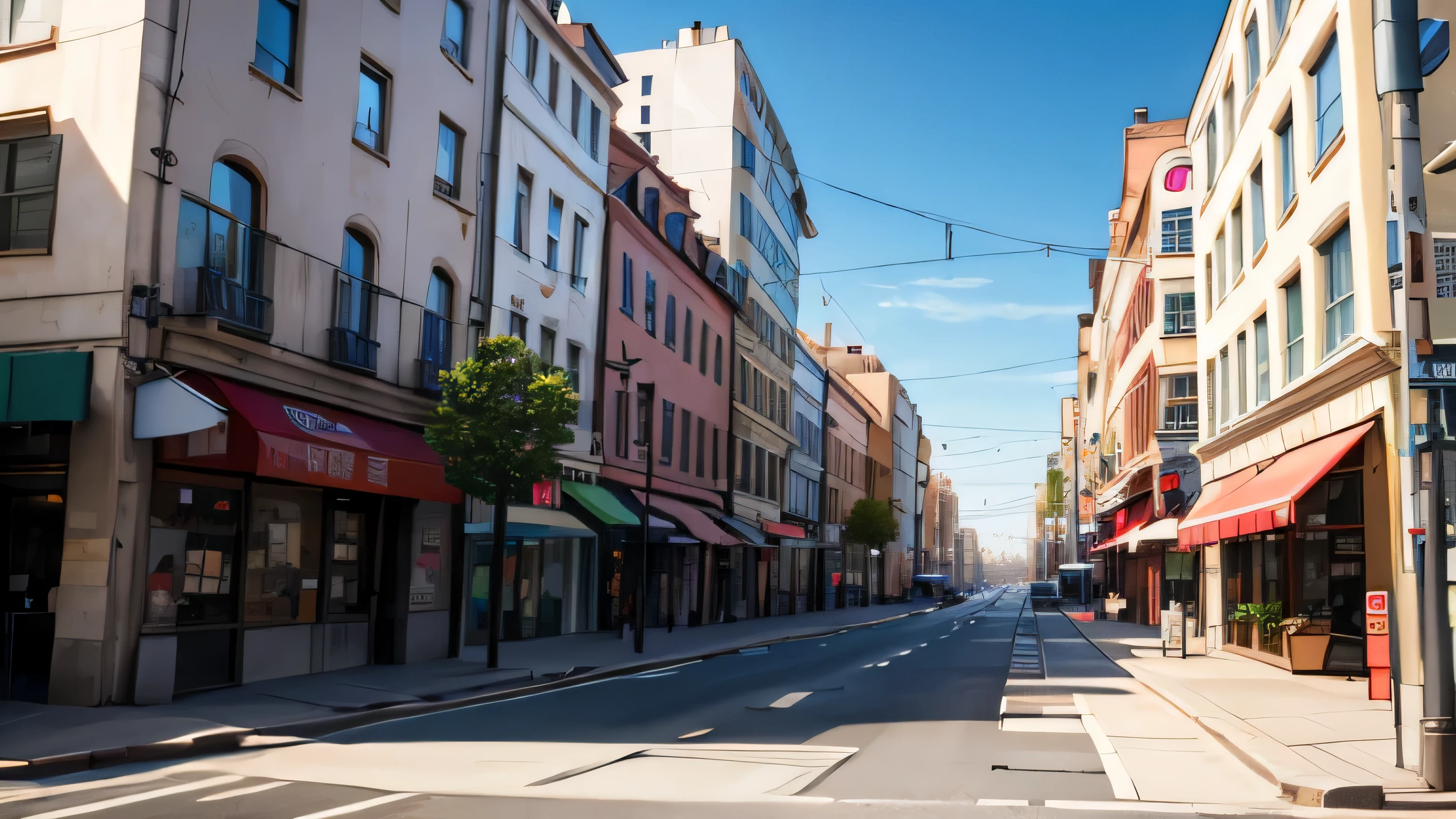 city street, no people