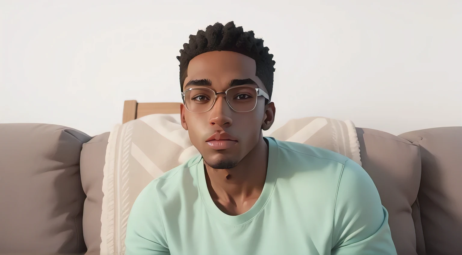 Hombre Joven Afroamericano convertir a cartoon estilo pixar disney 3D