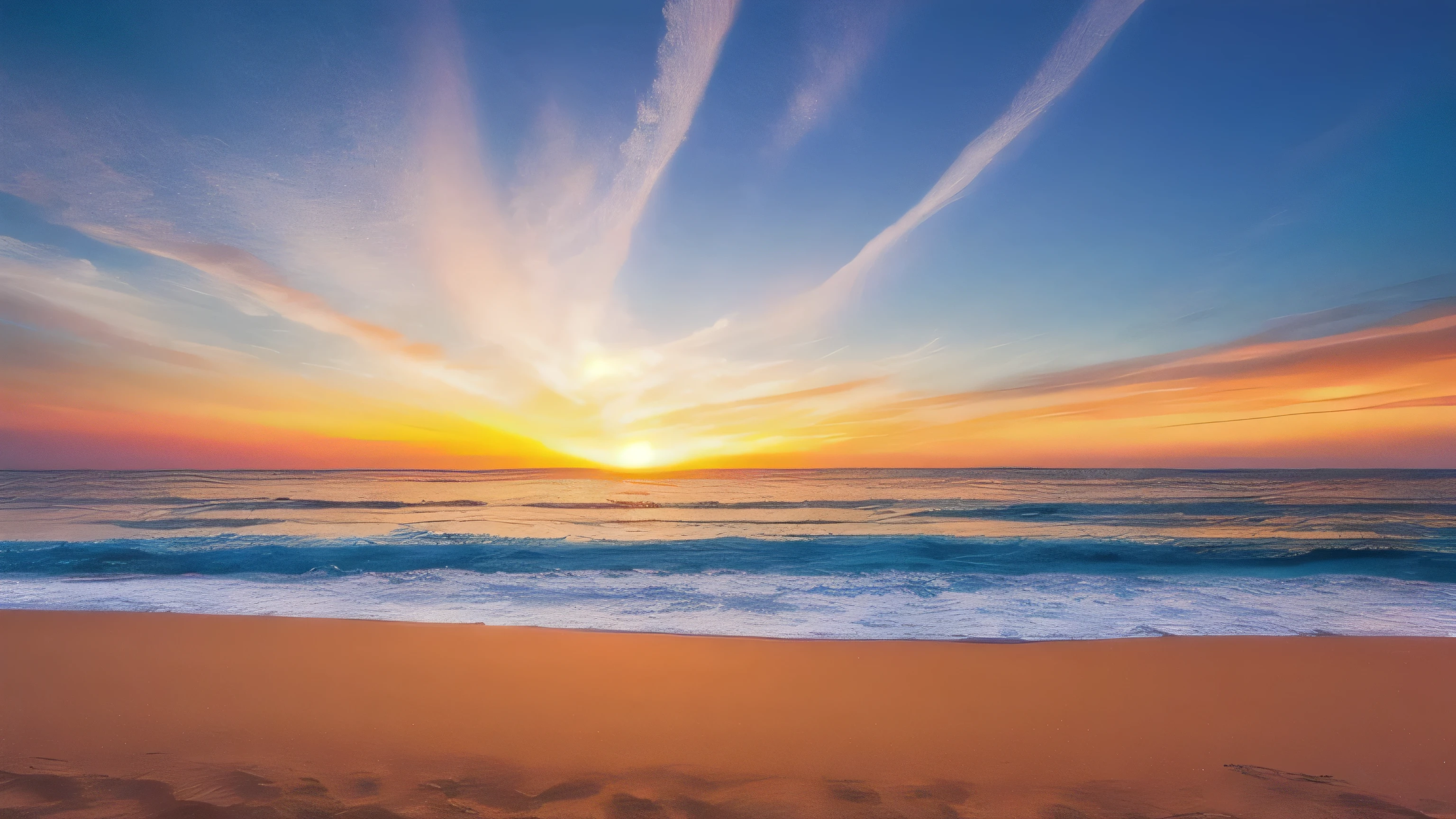 masterpiece, ultimate quality, CG Unity 8K 壁紙, super delicate, beautiful sky and clouds, blue sea、white sand beach、tropical beach、Palm tree、 no trace of people, Nice views, Already won a photo contest, Entire depth of field, HDR high dynamics, true restoration, Complex, extreme details, dramatic presentation, Perfectly expresses the style of mid-journey art.A rainbow is out