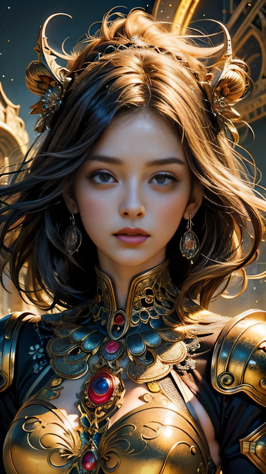 (masterpiece, top quality, best quality, official art, beautiful and aesthetic:1.2), (1girl), (((4/5 body shot))), (((face to viewers))),, extreme detailed,(fractal art:1.3),colorful,highest detailed