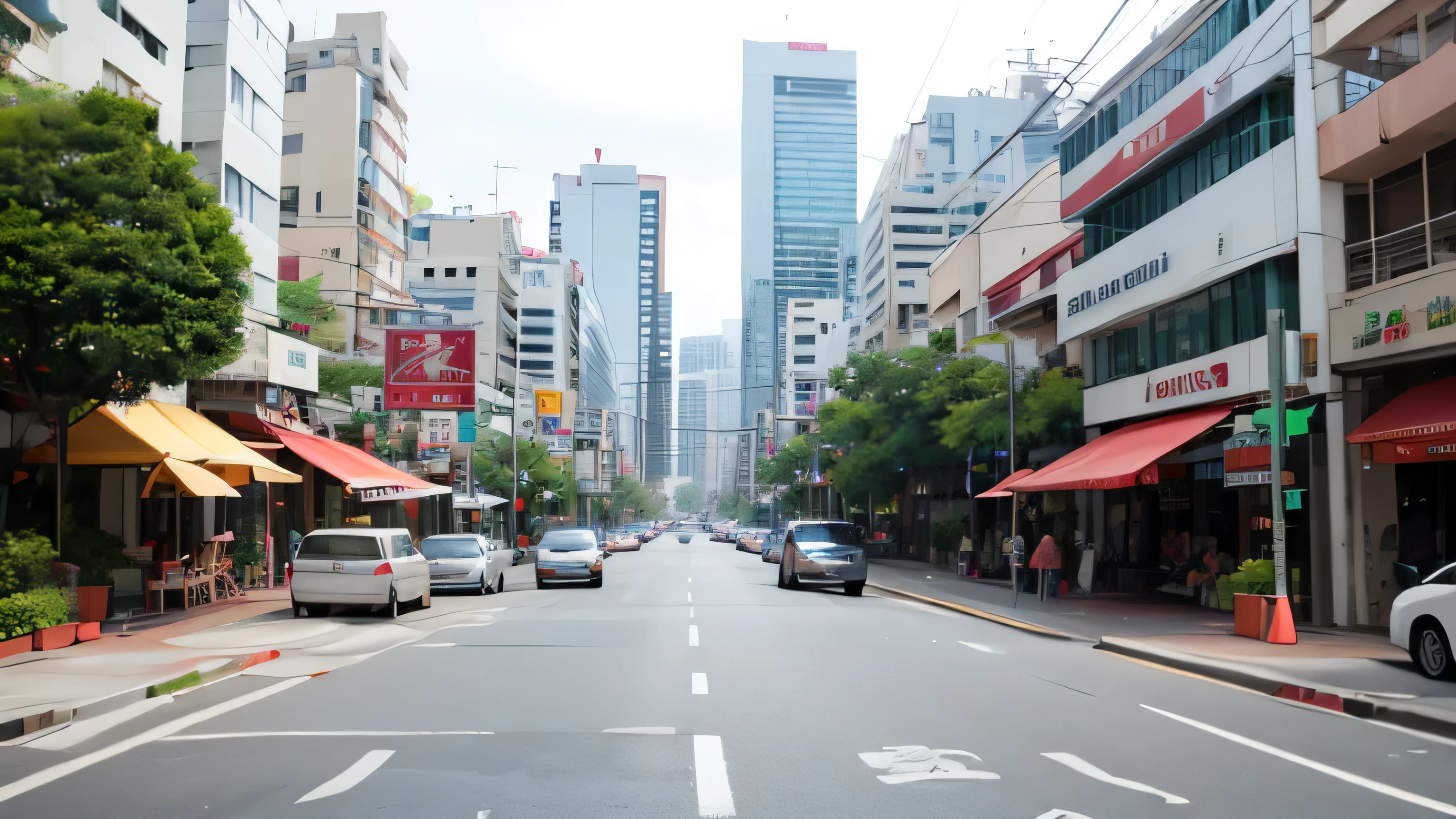 Makati, Philippines city street, no people or cars