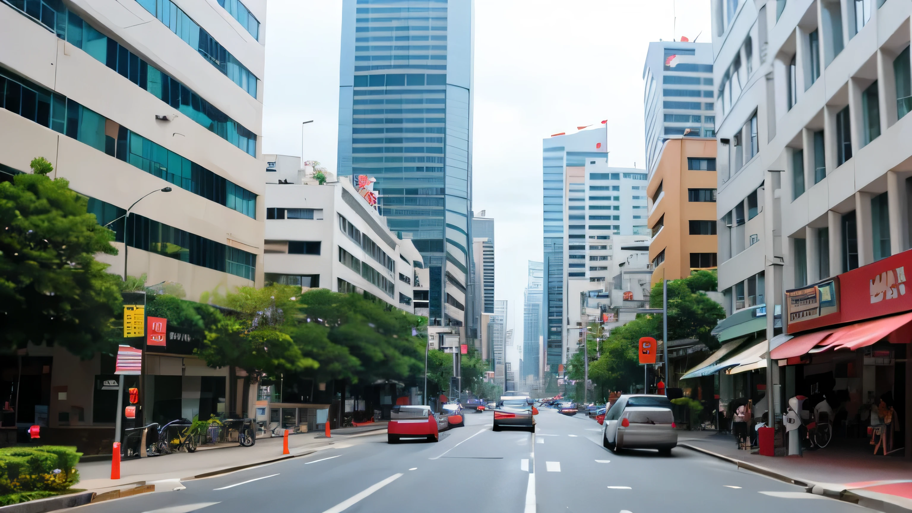 Makati, Philippines city street, no people or cars